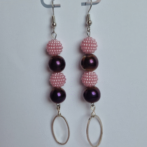 Auskarai „Rožių rūkas“